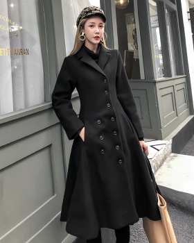 Long overcoat woolen woolen coat for women