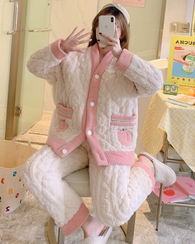 Thermal homewear autumn and winter pajamas a set for women