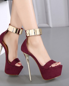 European style high-heeled shoes summer platform