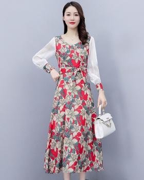 Thin summer dress floral temperament formal dress for women