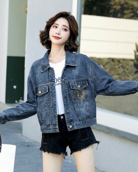 Spring and autumn long sleeve tops loose short coat