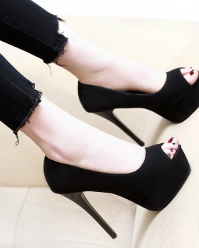 Spring sexy shoes fish mouth high-heeled shoes for women