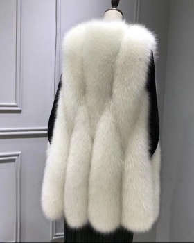 Korean style fur coat plush overcoat for women