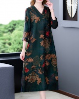Silk real silk spring colors short sleeve dress for women