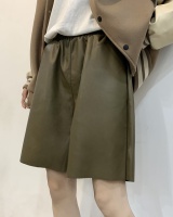 Loose Korean style shorts autumn and winter leather pants