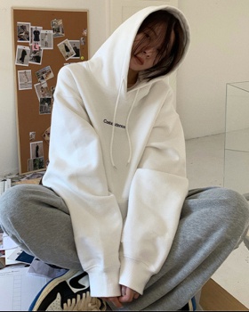 Autumn and winter fiber thick hoodie for women