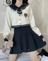 Student Japanese style uniform autumn pleated skirt a set