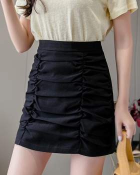 High waist anti emptied short skirt slim irregular skirt