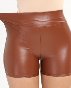 Nightclub sweatpants Casual leather short pants for women