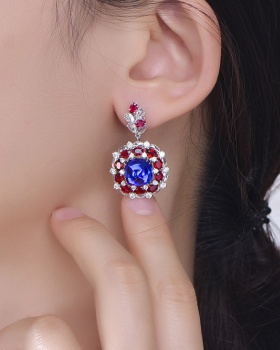 Imitation of natural gem ear-drop sweet stud earrings