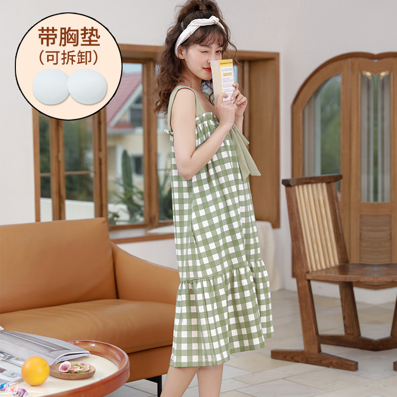 Summer long pajamas sexy lovely night dress for women
