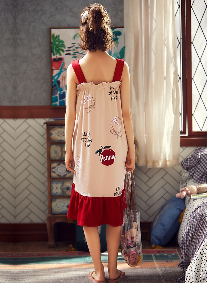 Summer long pajamas sexy lovely night dress for women