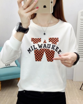 Korean style hoodie long sleeve T-shirt for women