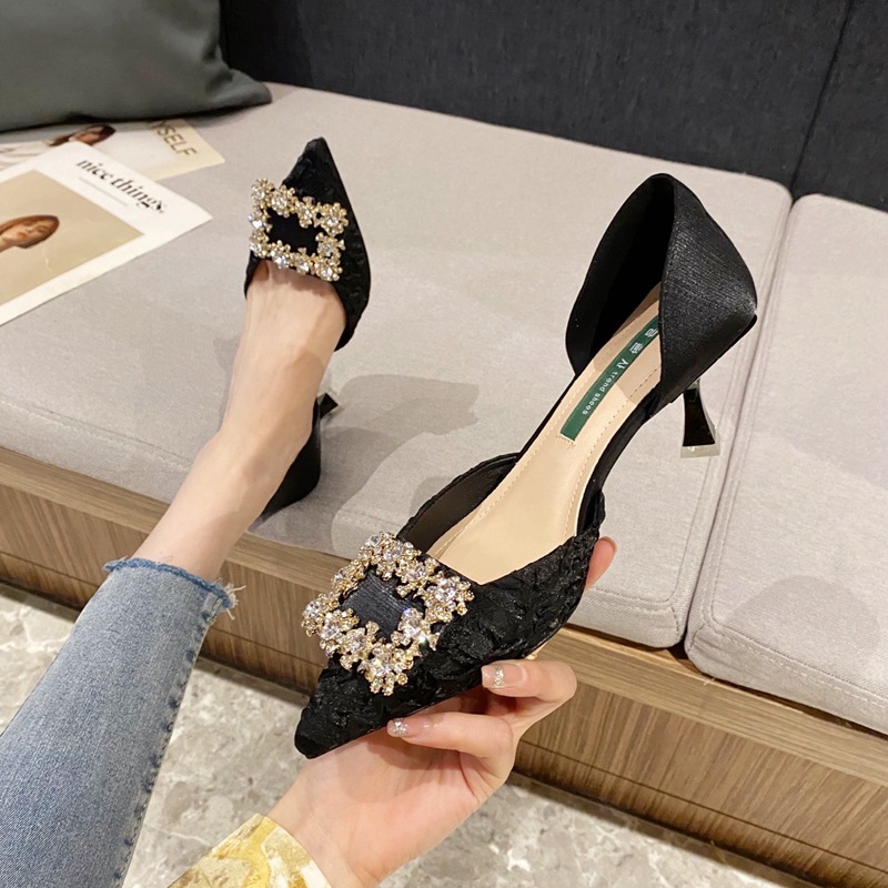 Low spring high-heeled shoes all-match footware for women