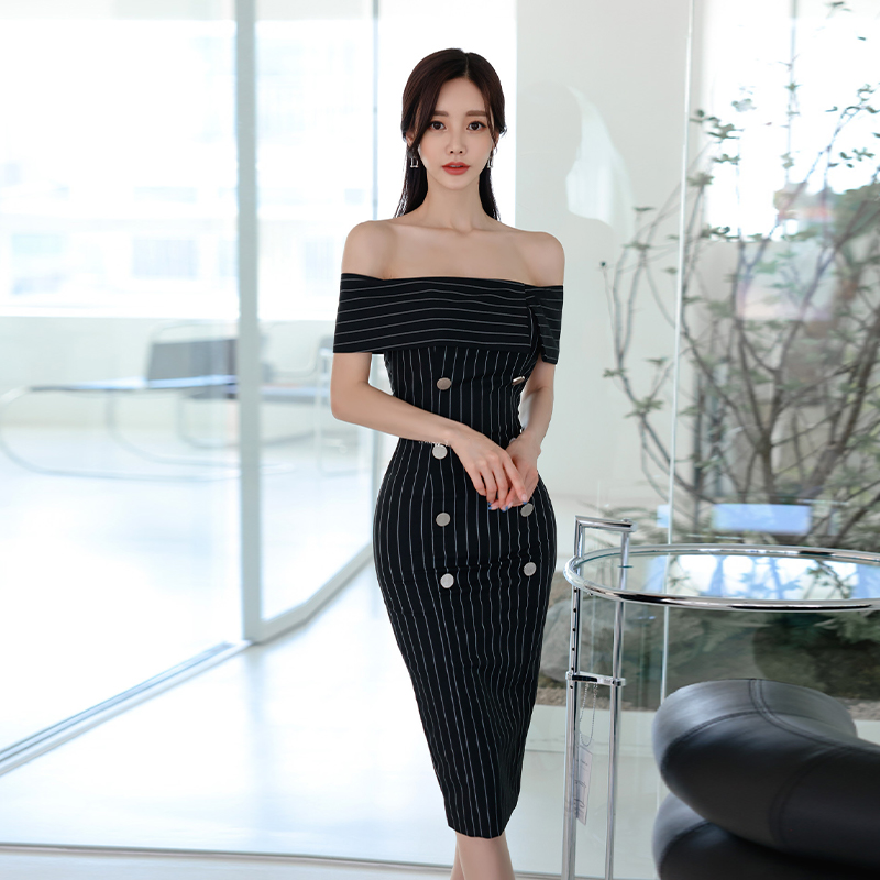 Package hip Korean style dress slim formal dress