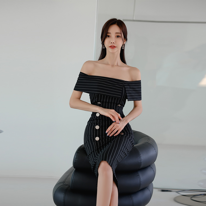 Package hip Korean style dress slim formal dress
