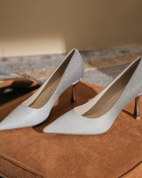 Pointed low shoes fine-root wedding shoes for women