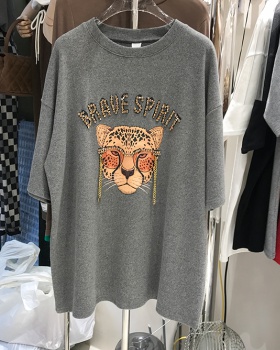 Tiger head tops short sleeve T-shirt for women