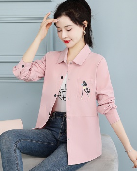 Cotton thin jacket spring loose shirt for women
