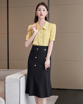 Summer long skirt fashion shirt 2pcs set for women