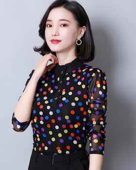 Long sleeve tops Korean style bottoming shirt for women