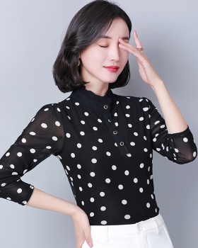 Long sleeve spring tops Korean style bottoming shirt