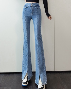 High waist jeans slim stretch pants for women
