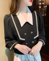Doll collar fashion shirt spring tops for women