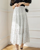 Spring and summer long dress elastic waist long skirt