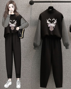 Fashion long pants slim hoodie 2pcs set for women