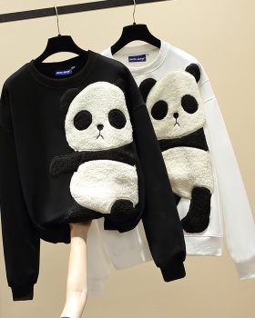 Fashion panda loose long sleeve large yard slim hoodie