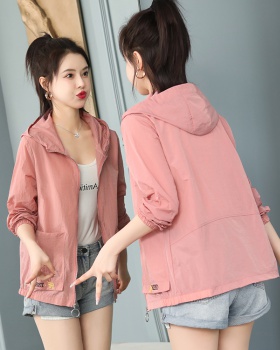 Spring and autumn jacket hooded shirts for women