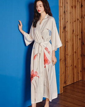 Homewear large yard summer pajamas satin chiffon nightgown