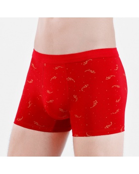 Medium waist pure cotton briefs big red boxers