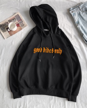 Fashion Korean style youth printing couples hoodie for men