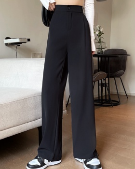 High waist mopping casual pants straight loose suit pants