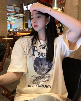 Korean style summer pure cotton loose T-shirt