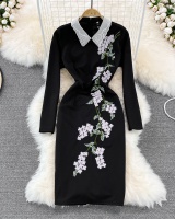 Temperament doll collar Casual embroidery spring dress