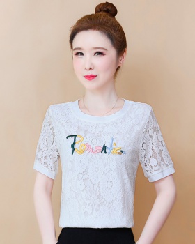 White short sleeve small shirt Western style tops for women