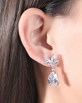 Long personality earrings zircon stud earrings