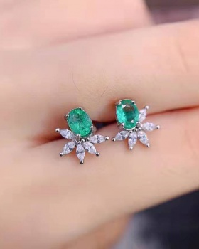 Colors blue-green stud earrings simulation earrings