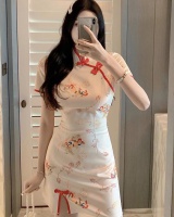 Chinese style light maiden dress short summer cheongsam