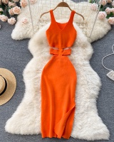 Knitted sexy long dress sling European style dress for women
