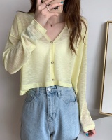 Sunscreen all-match knitted cardigan V-neck long sleeve tops