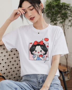 Summer short sleeve T-shirt Korean style bottoming shirt