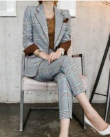 Spring coat stripe business suit 2pcs set for women