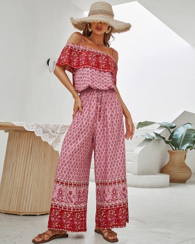 Casual spring and summer long jumpsuit