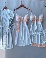 Homewear summer pajamas sexy night dress 4pcs set for women