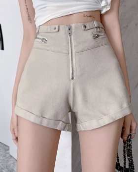 Zip Korean style short jeans all-match shorts for women