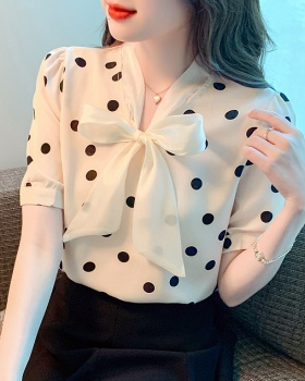 Unique chiffon shirt bow bottoming shirt for women